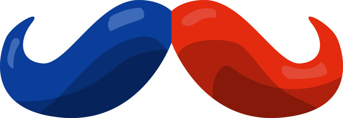 4th of July, USA Independence Day. Vector holiday frame isolated on white background. Paper stars in USA flag colors. Material design for greeting card, flyer, banner, poster.