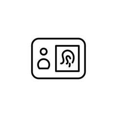 Biometric icon design with white background stock illustration