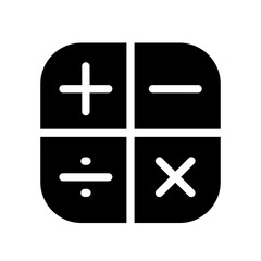 Obraz premium Math Education Science Solid Icons and Symbols Png Illustrator