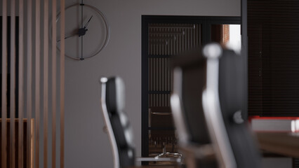 昼下がりの無人のオフィス