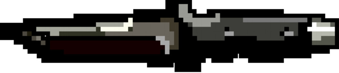 Fototapeta premium handle military knife game pixel art retro vector. bit handle military knife. old vintage illustration