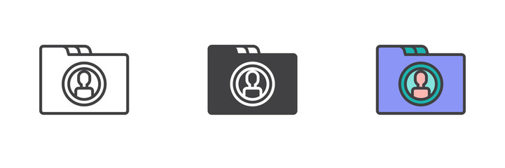 Employee directory different style icon set