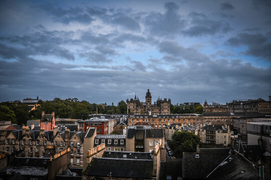 Edinburgh Cityscape with George Eliot School in the Background - Scotland