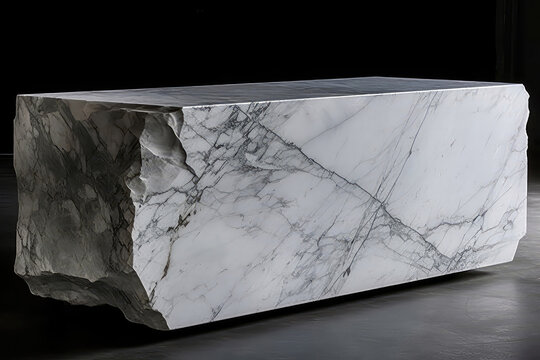 Classic White Marble With Subtle Gray Veins. Generative AI