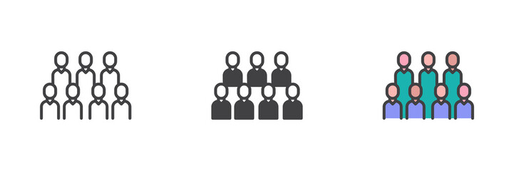 Fototapeta premium Group of people different style icon set