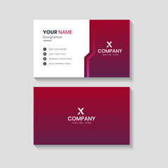 Naklejka na ściany i meble Professional elegant red and white modern creative business card