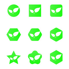 Vector leaf illustration white background