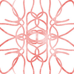 Red Watercolor Lines Doodle Background