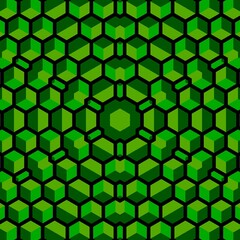 Illustration abstract kaleidoscope, lime green, forest green, emerald green, rgb. Good for symmetrical, floral, or paisley patterns with shades of green. Fit for painting, backdrop, wall art, canvas.