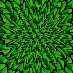 Illustration abstract kaleidoscope, lime green, forest green, emerald green, rgb. Good for symmetrical, floral, or paisley patterns with shades of green. Fit for painting, backdrop, wall art, canvas.