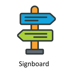 Signboard  vector  Fill  outline Icon Design illustration. Agriculture  Symbol on White background EPS 10 File