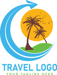 tropical island with palm trees