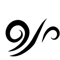 Doodle wind illustration vector