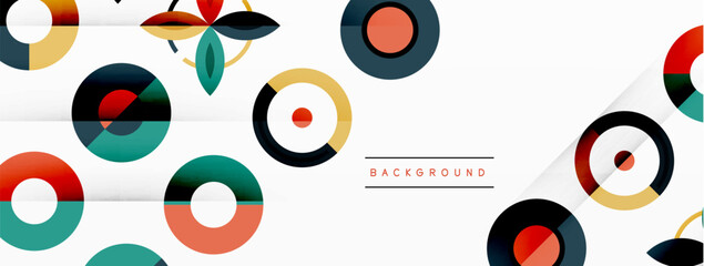 Vibrant and eye-catching vector background featuring a grid of colorful circles arranged in a patterned composition, perfect for modern and trendy designs