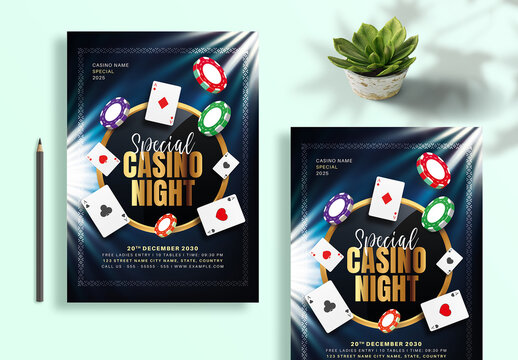 Casino Flyer Design Layout