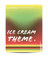 Ice cream backgrounds. Creative gradients in ice cream colors.