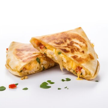 Quesito Isolated on White. Generative AI