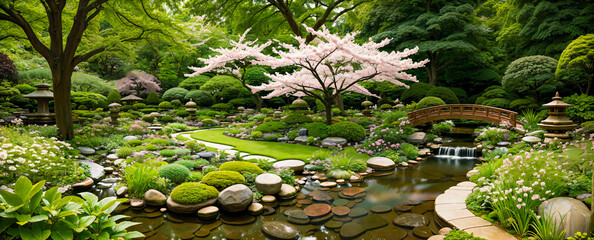 Harmony of Nature: A Tranquil Zen Garden Oasis.