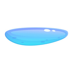 Game water Button UI. Aqua Blue Button kit element. Vector Cartoon Illustration. Game ui for app and menu.