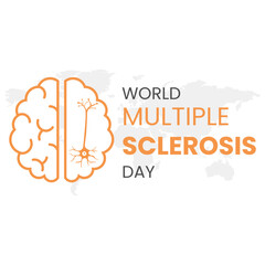 World Multiple Sclerosis Day vector illustration suitable for poster, banner, card, social media post, etc