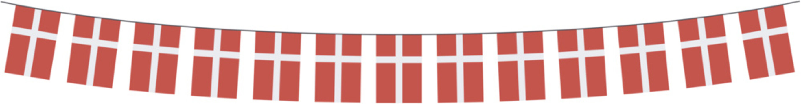 Garland with Danish pennants 