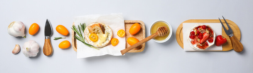 Concept of delicious French food - Camembert cheese