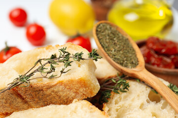 Concept of different world cuisine - Italian food and cuisine