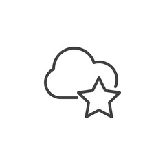 Best cloud storage line icon
