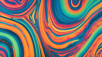 Fototapeta na wymiar Abstract Painting Rainbow Marble Agate Wallpaper | AI Generated