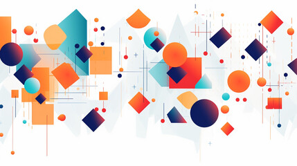 Abstract background with colorful geometric shapes