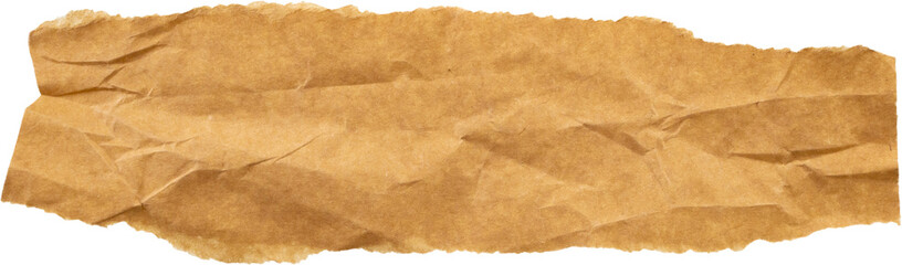 Brown Cardboard paper piece isolated on white background