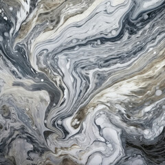 Obraz premium Marble Surface Texture Background Gray With Wavelike Patterns Of White And Silver. Generative AI