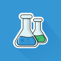 Illustration Vector of Blue Chemical in Flat Design