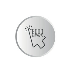 good news megaphone sign on white background	