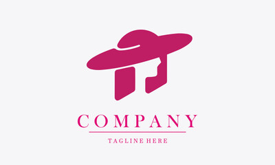 beauty fashion women head logo vector icon. Design logo fashion with pink woman head for fashion and beauty company.