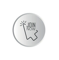 join now sign on white background	