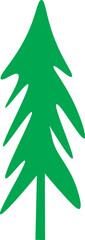 Green christmas tree. Christmas tree icon.