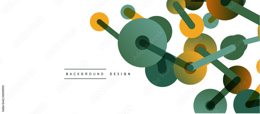 Poster network concept abstract background. dots connection. big data idea. business template for wallpaper