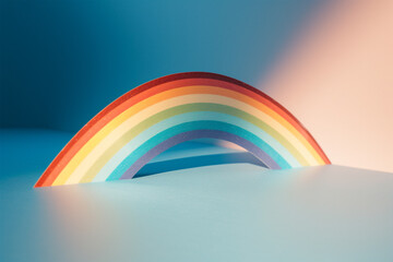 Abstract colorful rainbow. Generative AI illustration