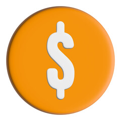 3d dollar coin currency