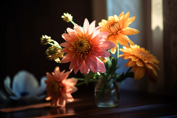 Free photo still life close up of flower indoors made with Generative AI