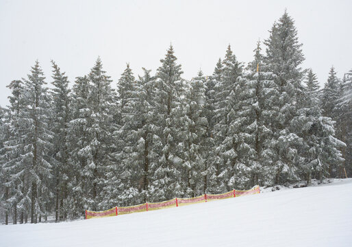 Empty ski slope