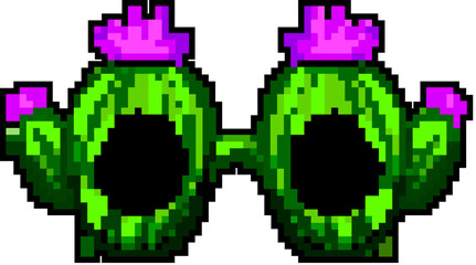 Fototapeta premium hipster party glasses game pixel art retro vector. bit hipster party glasses. old vintage illustration