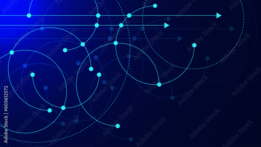 Aufkleber abstract dots and lines for futuristic world data network concept background. global network, commun