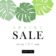 Spring sale banner, paster and flyer for spring season sale.