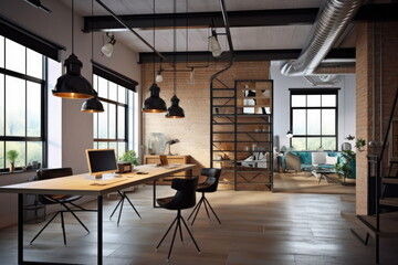 Modern office interior in loft style