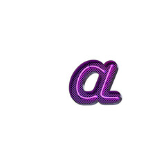 Retro Script Neon 3D Alphabet or PNG Letters