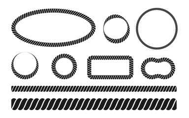 rope frames set, vector illustration
