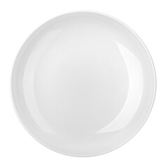 Empty plate, isolated on white background, full depth of field