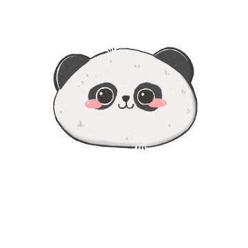 panda cartoon isolated on white
